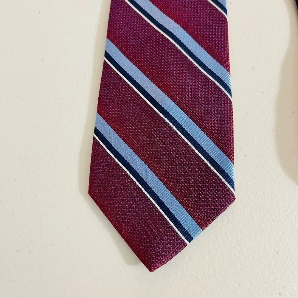Tommy Hilfiger Textured Color Striped Silk Tie Career Formal